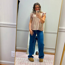 Load image into Gallery viewer, Foiled Flutter Sleeve Top