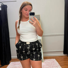Load image into Gallery viewer, Black Bow Shorts