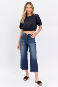 Tummy Control Wide Leg Crop