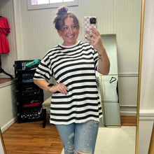 Load image into Gallery viewer, Seeing Stripes Boyfriend Tee