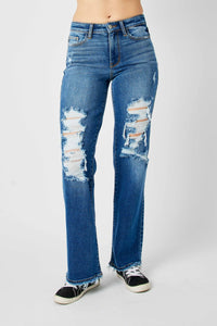 Distressed Dad Jeans