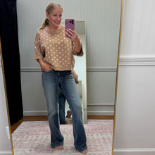 Load image into Gallery viewer, Polka Dot Short Sleeve Sweater
