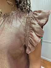 Load image into Gallery viewer, Foiled Flutter Sleeve Top