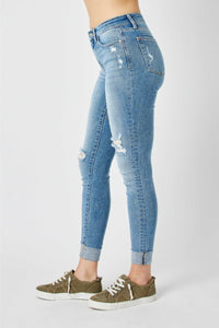 SALE Cuffed Skinny Distressed