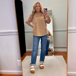 Drop Shoulder Pocket Tee