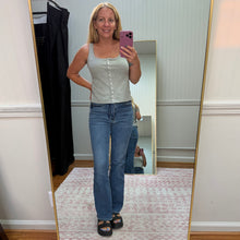 Load image into Gallery viewer, Button Up Crop Tank Top