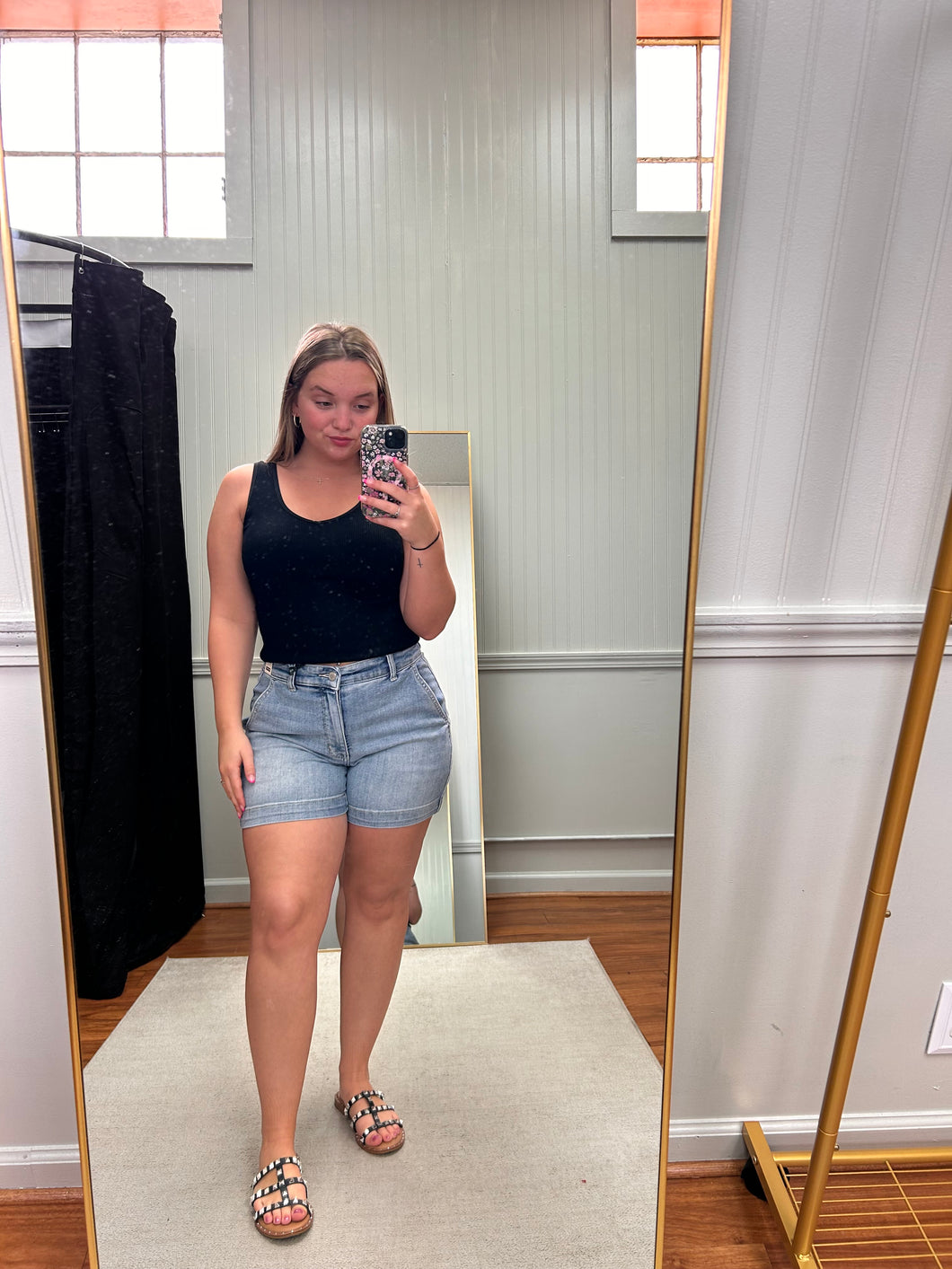 $10 SALE Mid Rise Trouser Shorts 15289 (2XL, 3XL)