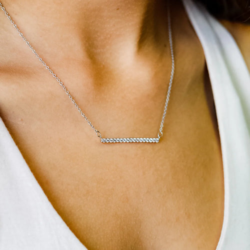 Pave Bar Necklace