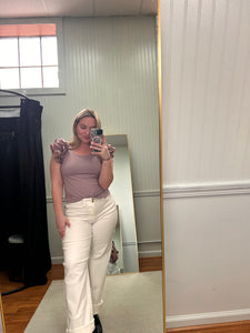Round Neck Ruffle Sleeve Top