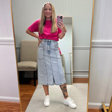 Load image into Gallery viewer, Denim Maxi Pencil Skirt