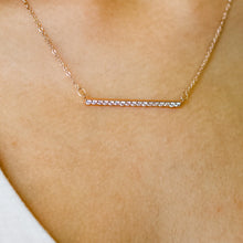 Load image into Gallery viewer, Pave Bar Necklace
