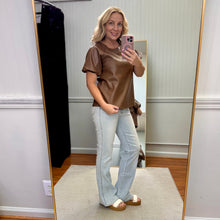 Load image into Gallery viewer, Just Like Leather Top - Caramel