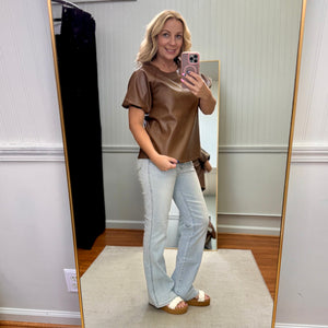 Just Like Leather Top - Caramel