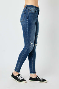 Distressed High Waist Skinny