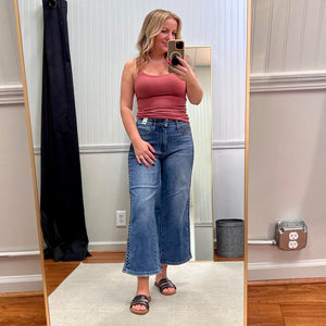 $10 SALE Braided Side Seam Wide Leg Crop (3)