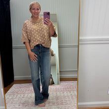 Load image into Gallery viewer, Polka Dot Short Sleeve Sweater