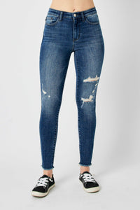 Distressed High Waist Skinny