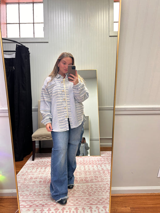 Contrast Button Down