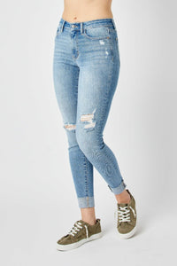 SALE Cuffed Skinny Distressed