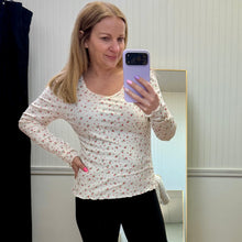 Load image into Gallery viewer, Delicate Bud Long Sleeve Ribbed Tee