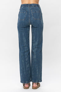 Vintage Elastic Waist Straight