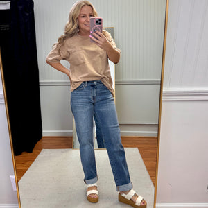Drop Shoulder Pocket Tee