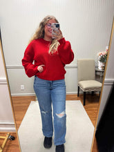 Load image into Gallery viewer, Oversized Jolly Red Sweater