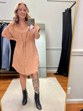 Load image into Gallery viewer, SALE Dolman Cinch Midi Shirt Dress (3XL)