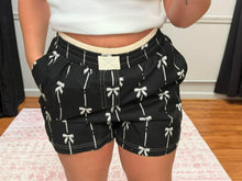 Load image into Gallery viewer, Black Bow Shorts