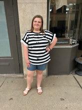 Load image into Gallery viewer, Striped Bow Top