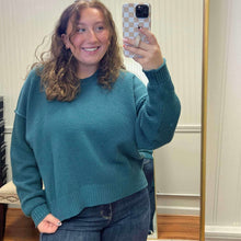 Load image into Gallery viewer, Teal Mock Neck Sweater