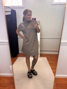 Mock Neck Dress with Pockets