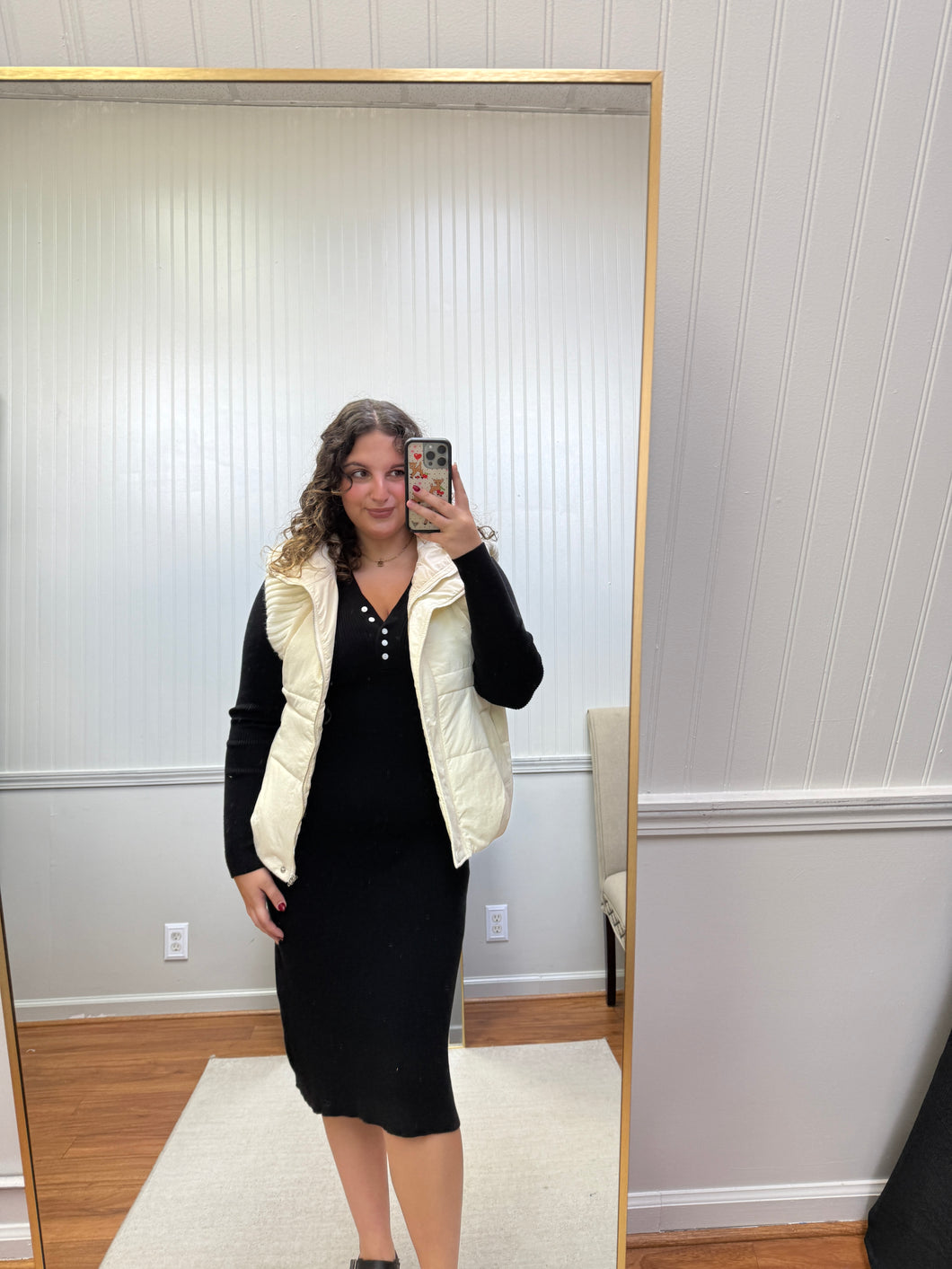 Contrast Vest - Cream