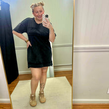 Load image into Gallery viewer, Mineral Washed Oversided Mini Shift Dress