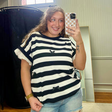 Load image into Gallery viewer, Striped Bow Top