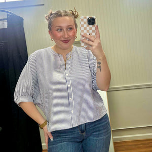 Dolman Button Front Blouse