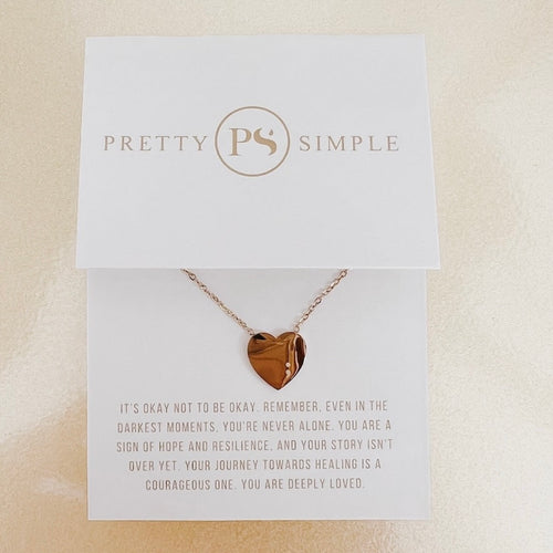 Semicolon Sweet Heart Necklace