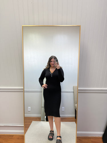 Soft Ribbed Maxi Sweater Dress