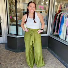 Load image into Gallery viewer, Tiered Boho Pants - Olive