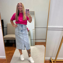 Load image into Gallery viewer, Denim Maxi Pencil Skirt