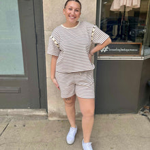 Load image into Gallery viewer, Striped Knit Tee / Sleeveless Option