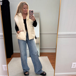 Contrast Vest - Cream