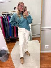 Load image into Gallery viewer, SALE White Denim Joggers