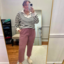 Load image into Gallery viewer, Cargo Crop Pants - Mauve