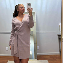 Load image into Gallery viewer, SALE Sweater Wrap Dress(S, L)