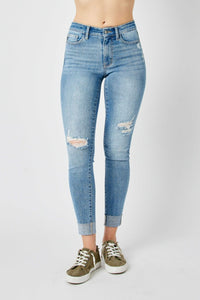 SALE Cuffed Skinny Distressed