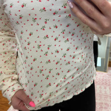 Load image into Gallery viewer, Delicate Bud Long Sleeve Ribbed Tee