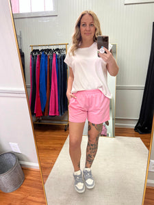 Everything Knit Shorts- Pink