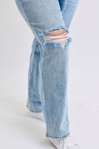 SALE Light Wash Distressed Straight