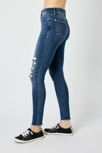 Distressed High Waist Skinny